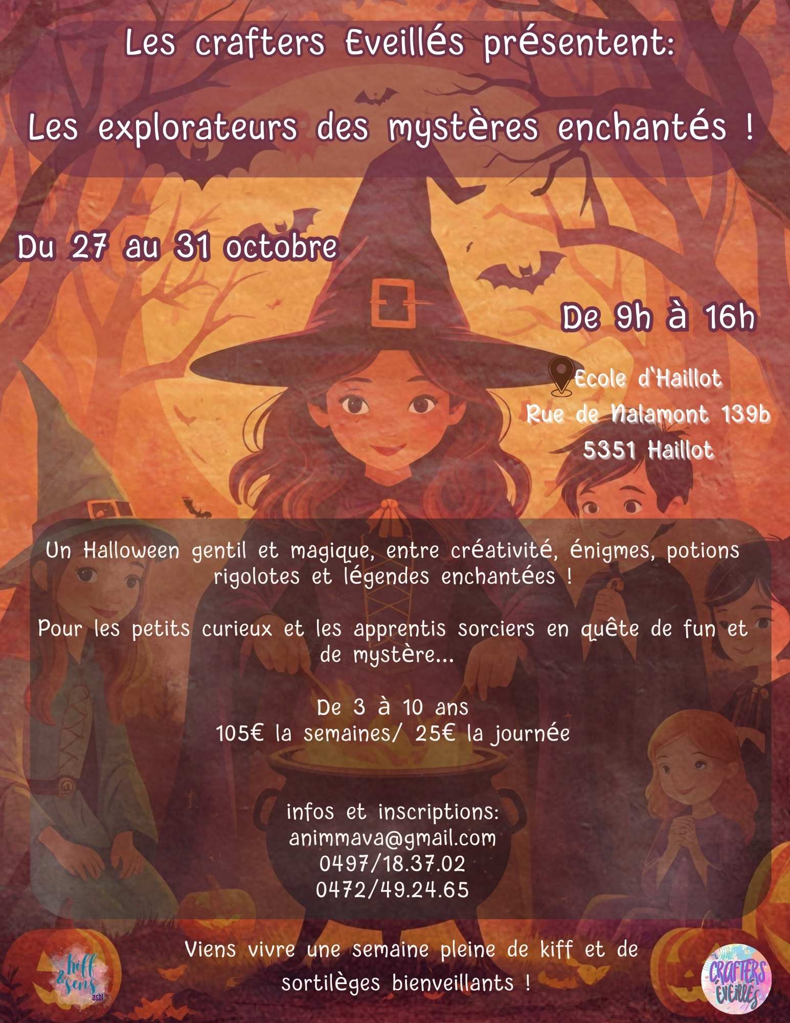 Stage mystères enchantés ! stage les explorateurs des Mystères enchantés, stage d'automne à Haillot (Ohey)